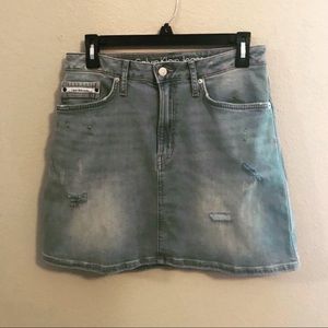Calvin Klein Denim Mini Skirt NWOT